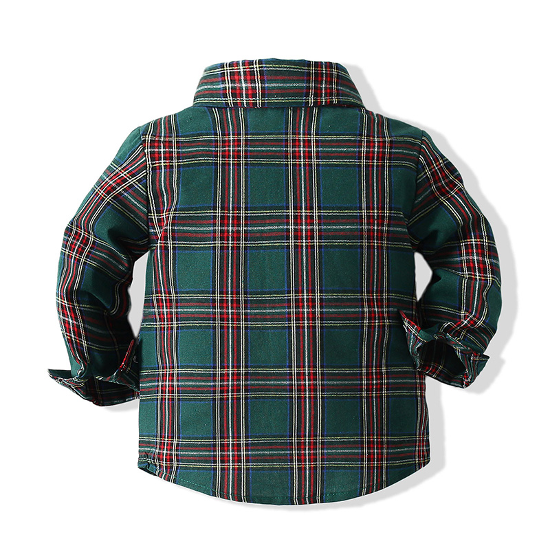 Cotton-blend Bow Overalls Long Sleeve Regular Two-piece Set - image 13