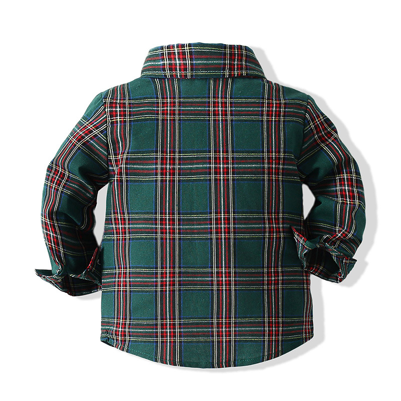 Cotton-blend Bow Overalls Long Sleeve Regular Two-piece Set - image 13