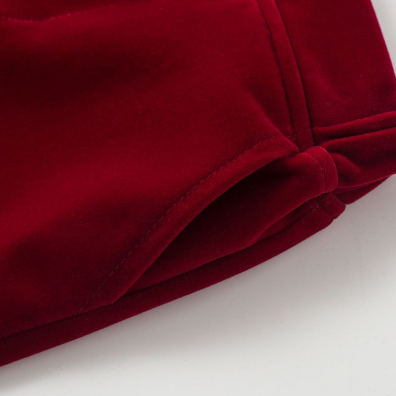 Velvet Bow Long Sleeve Regular Three-piece Set - image 22