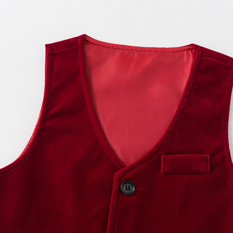 Velvet Bow Long Sleeve Regular Three-piece Set - image 21