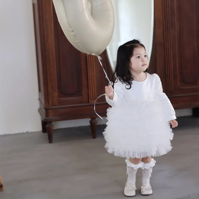Satin Split Joint Sleeveless Midi Dresses - White - 5-6Y - image 1