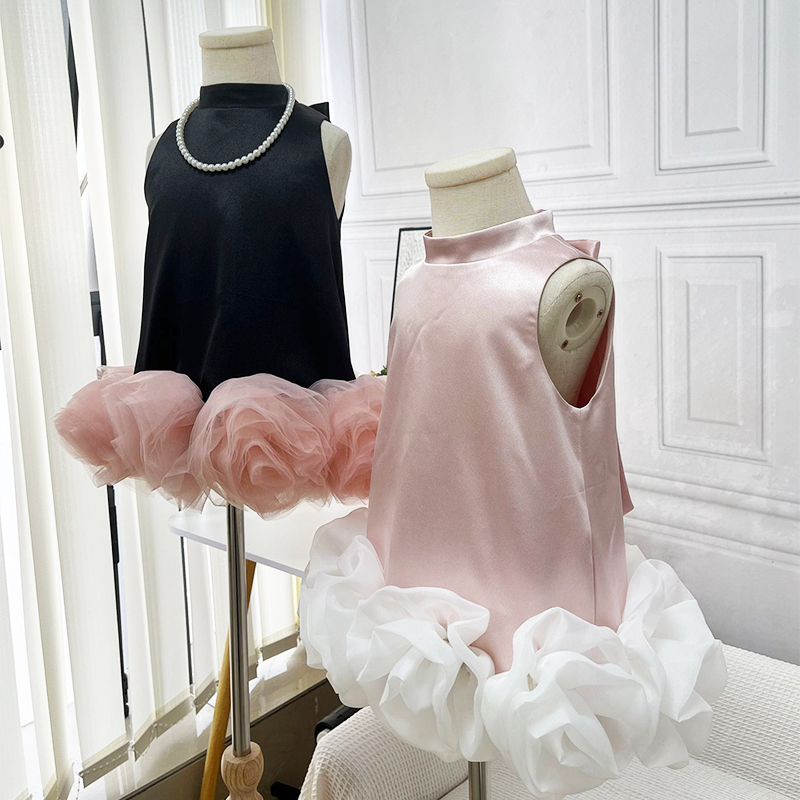 Satin Rosette Sleeveless Midi Dresses - image 3