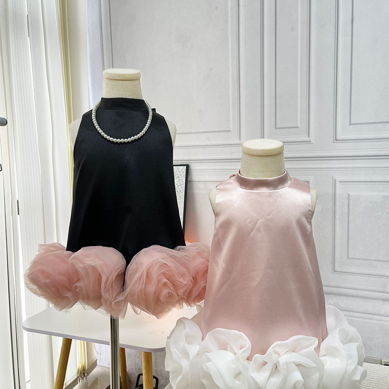 Satin Rosette Sleeveless Midi Dresses - image 1