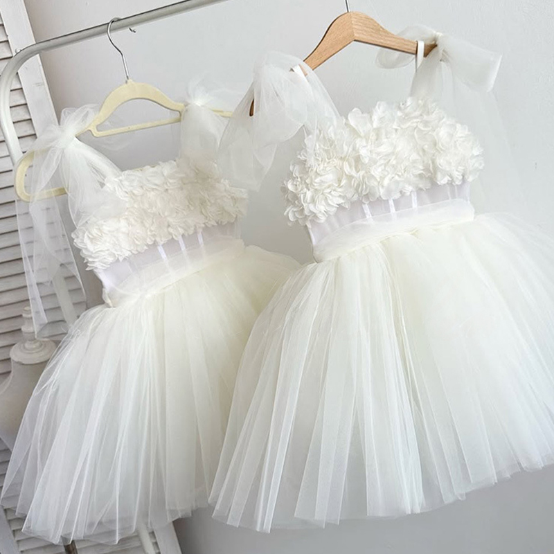 Mesh Rosette Sleeveless Midi Dresses - image 2