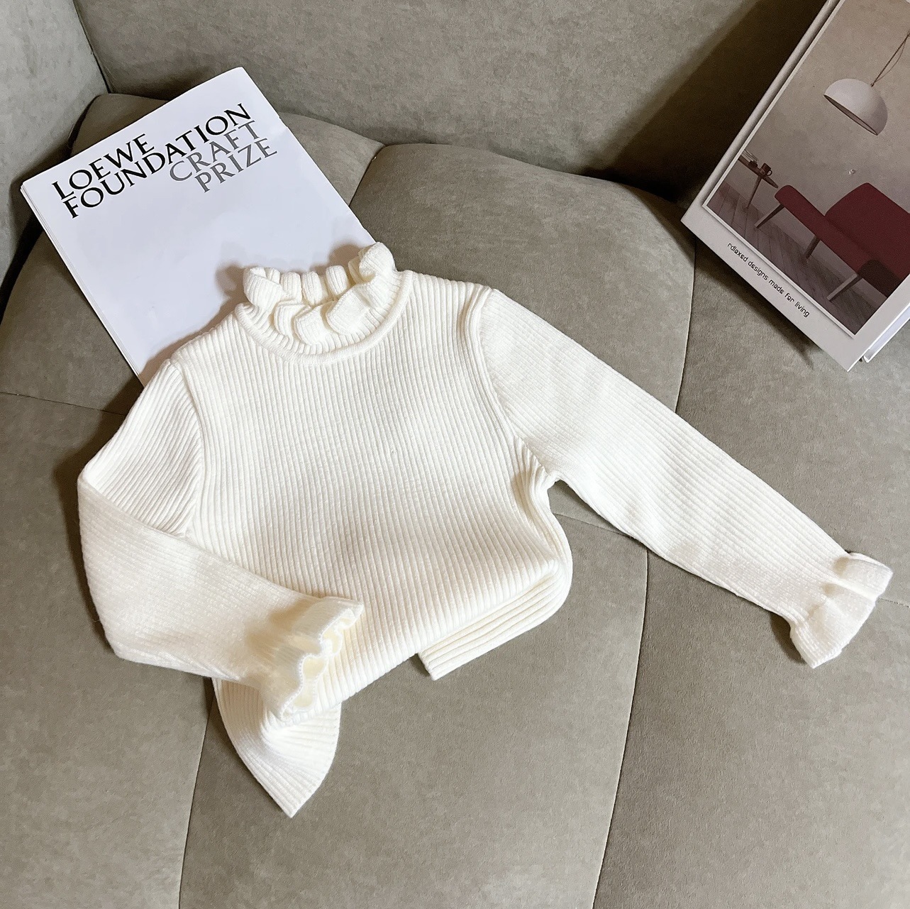 [Archive Sale] Velvet Fleece Imitation Pearls Long Sleeve Mid-long Two-piece set - image 9