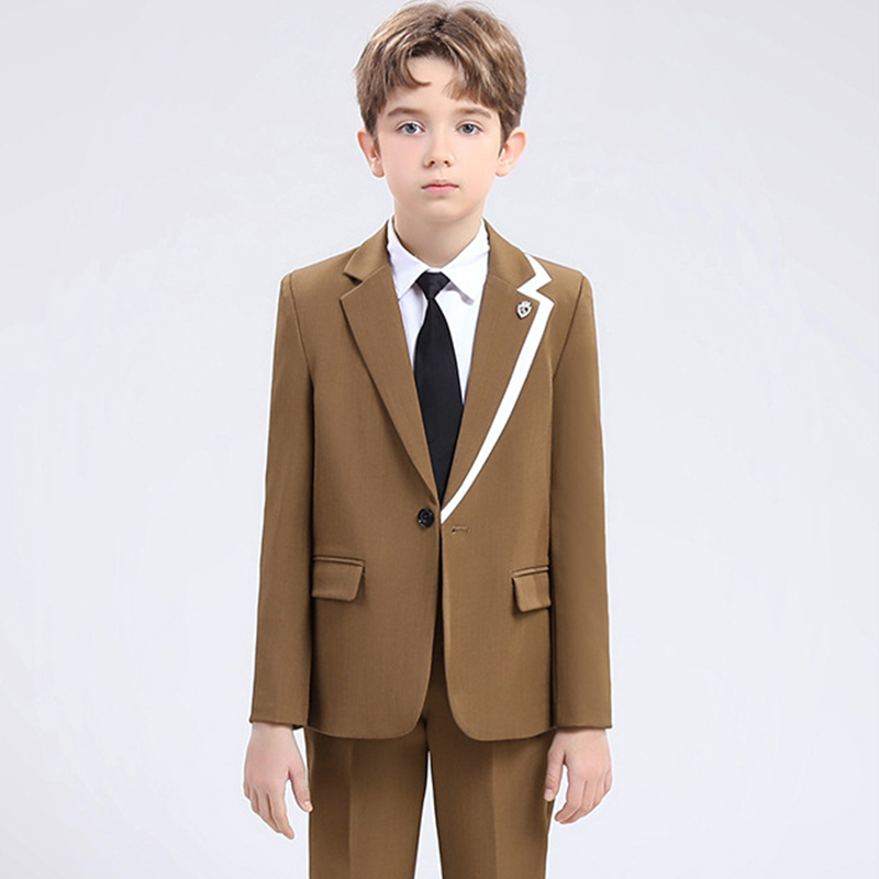 Chemical Fiber Blend Tie Regular Sleeve Regular Formal Suit - image 7