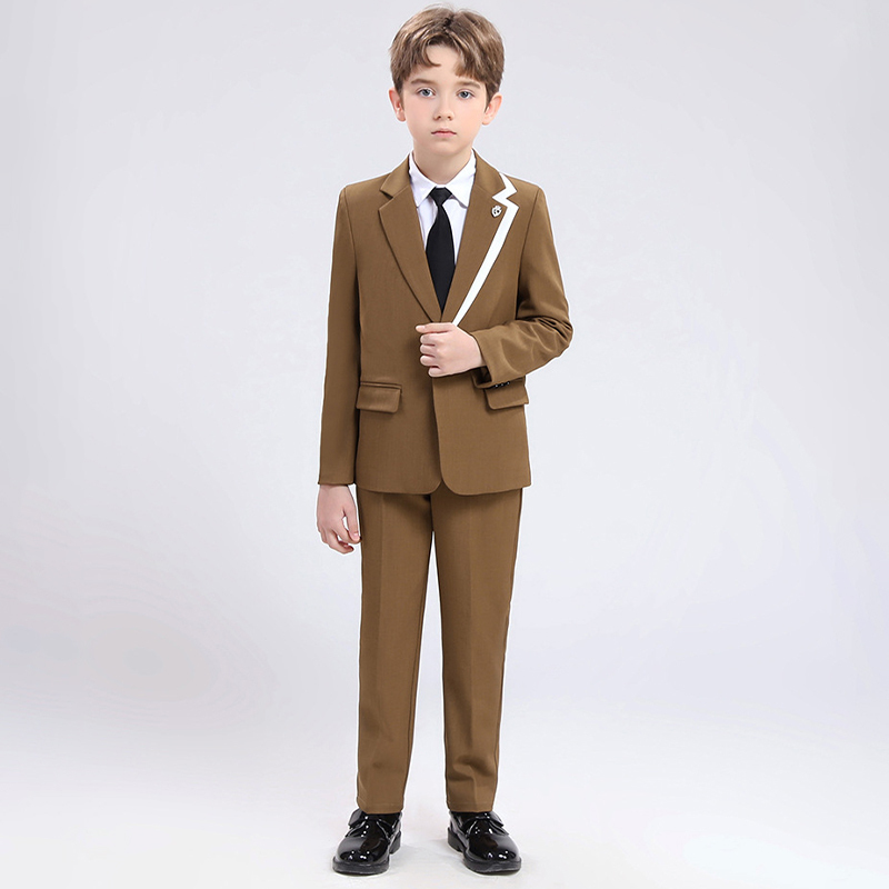 Chemical Fiber Blend Tie Regular Sleeve Regular Formal Suit - image 6