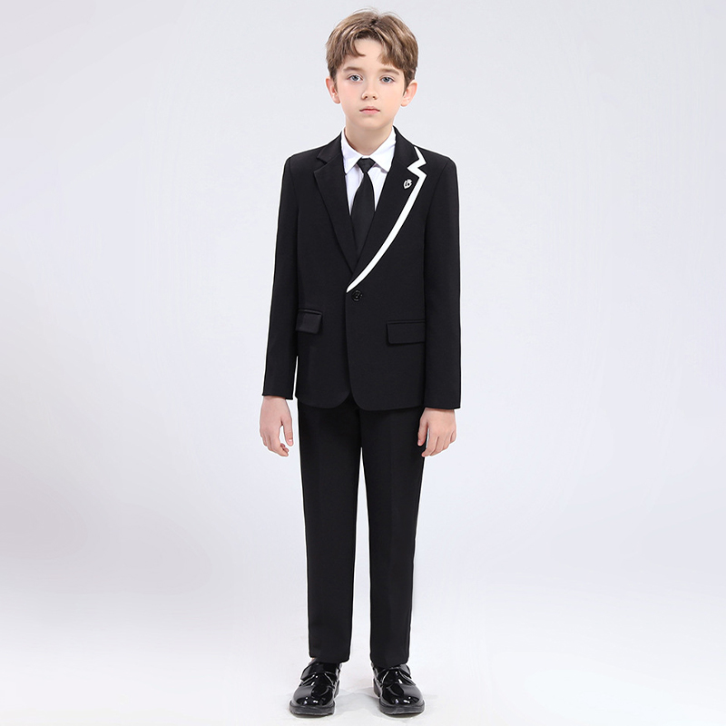 Chemical Fiber Blend Tie Regular Sleeve Regular Formal Suit - image 10