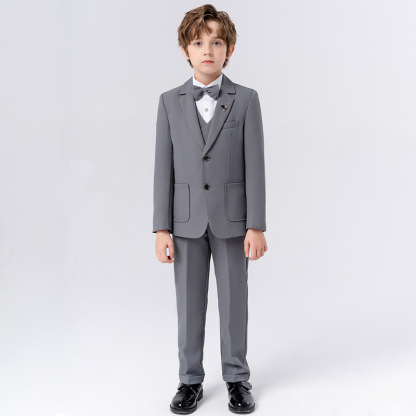 Chemical Fiber Blend Bow Regular Sleeve Regular Formal Suit - image 13