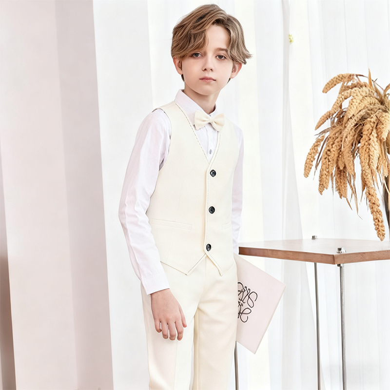 Chemical Fiber Blend Bow Regular Sleeve Regular Formal Suit - image 12