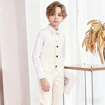 Chemical Fiber Blend Bow Regular Sleeve Regular Formal Suit - image 12