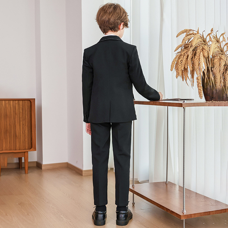 Chemical Fiber Blend Bow Regular Sleeve Regular Formal Suit - image 16