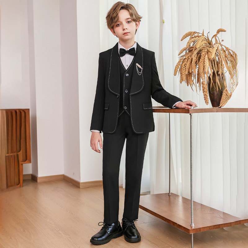 Chemical Fiber Blend Bow Regular Sleeve Regular Formal Suit - image 15