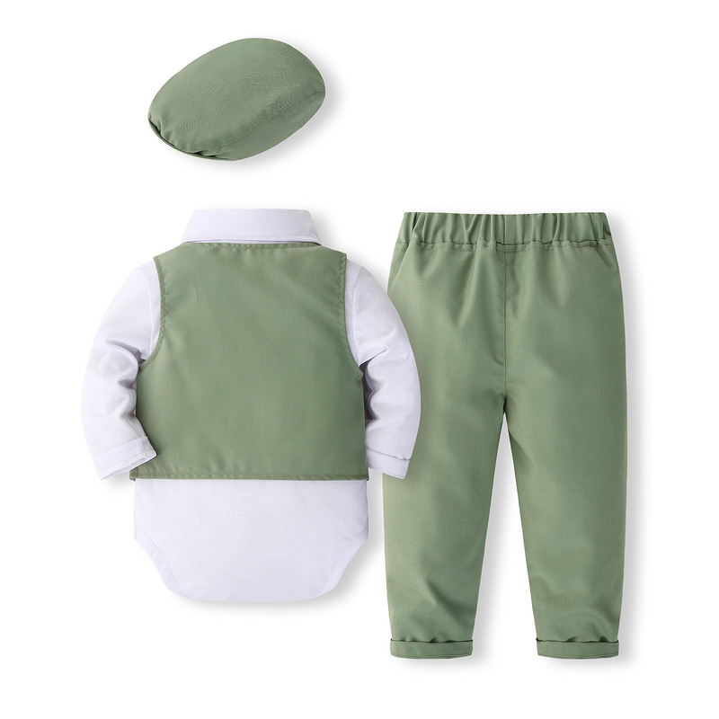 Cotton-Blend Bow Regular Sleeve Regular Formal Suit - image 2