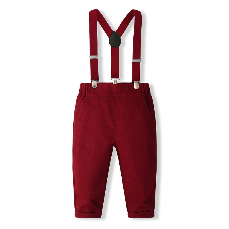 100% Cotton Cotton-Blend Bow Overalls Regular Sleeve Regular Formal Suit - image 6