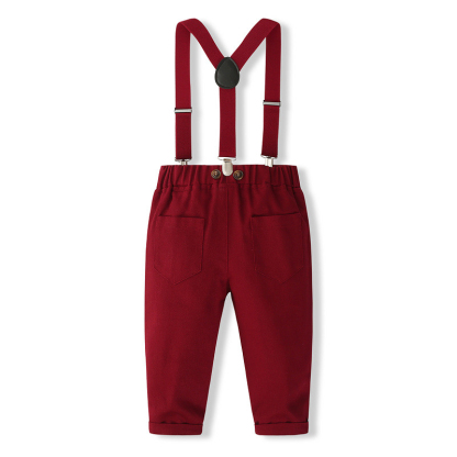 100% Cotton Cotton-Blend Bow Overalls Regular Sleeve Regular Formal Suit - image 5