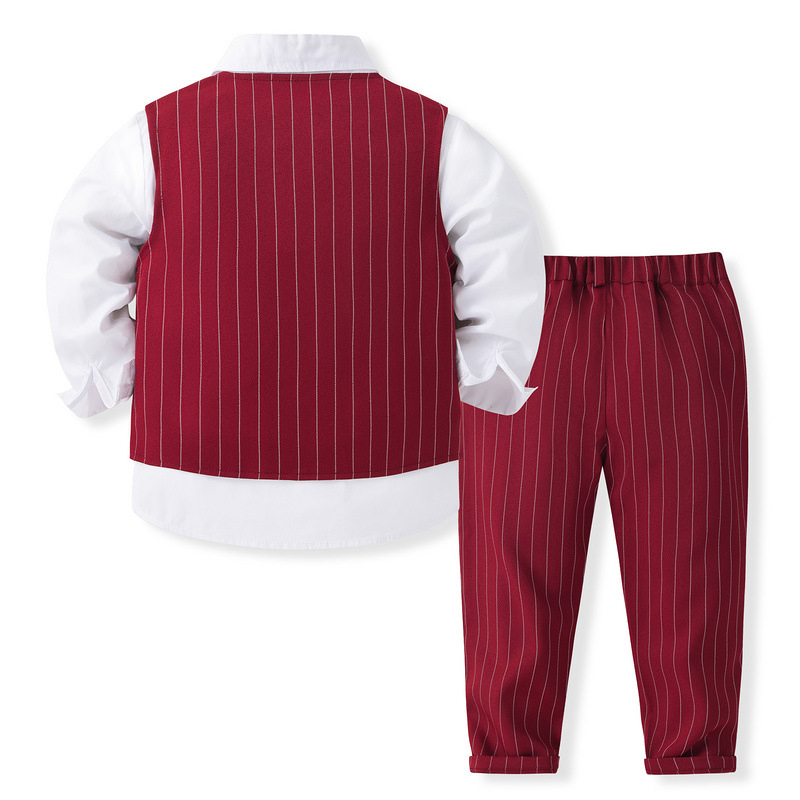 100% Cotton Bow Regular Sleeve Regular Formal Suit - image 9