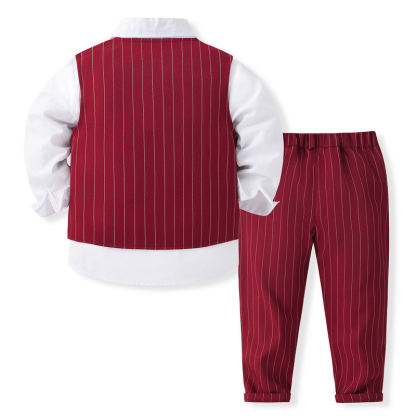 100% Cotton Bow Regular Sleeve Regular Formal Suit - image 9