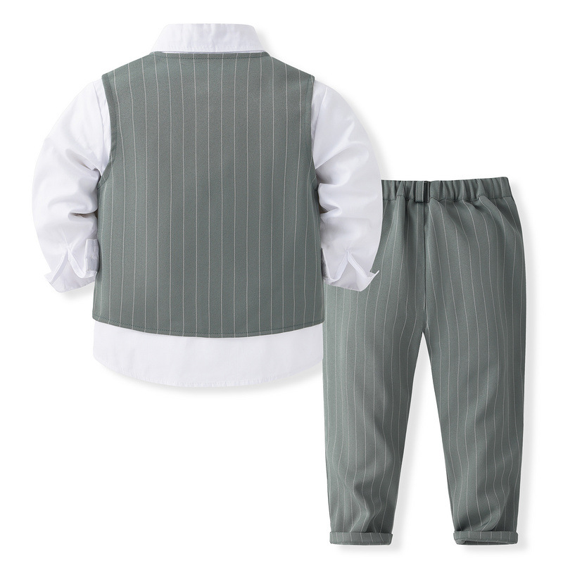 100% Cotton Bow Regular Sleeve Regular Formal Suit - image 30