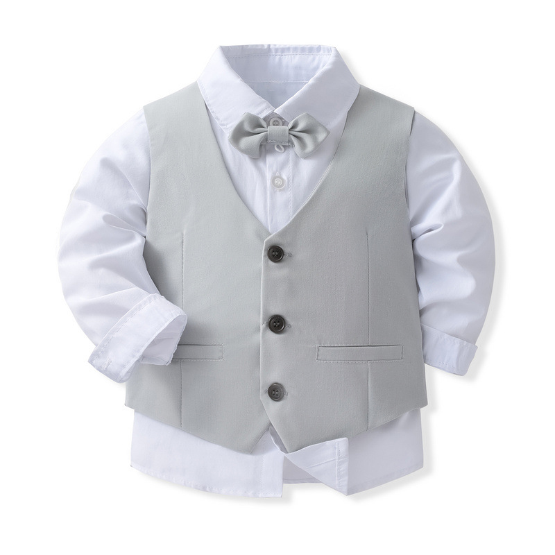 100% Cotton Bow Regular Sleeve Formal Suit - image 3