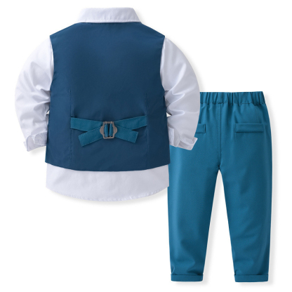 100% Cotton Bow Regular Sleeve Formal Suit - image 42