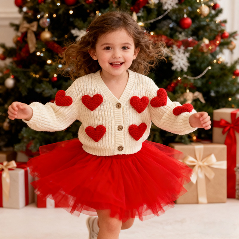 Knitwear Heart Long Sleeve Regular Outerwear - image 5