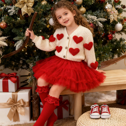 Knitwear Heart Long Sleeve Regular Outerwear - image 4