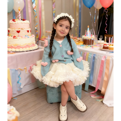 Knitwear Rosette Long Sleeve Midi Two-piece Set - image 3