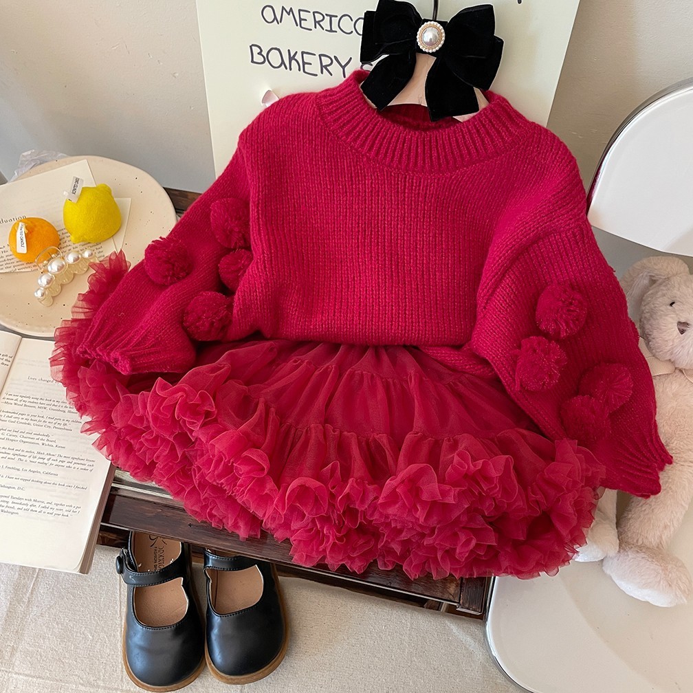 Knitwear Long Sleeve Short Two-piece Set - image 5