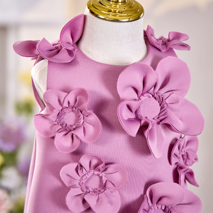 SCUBA KNIT Rosette Sleeveless Midi Dresses - image 5