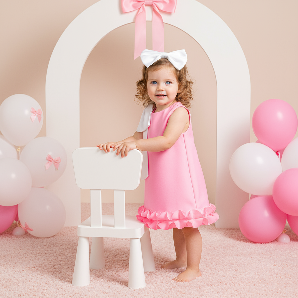 SCUBA KNIT Bow Sleeveless Midi Dresses - image 3