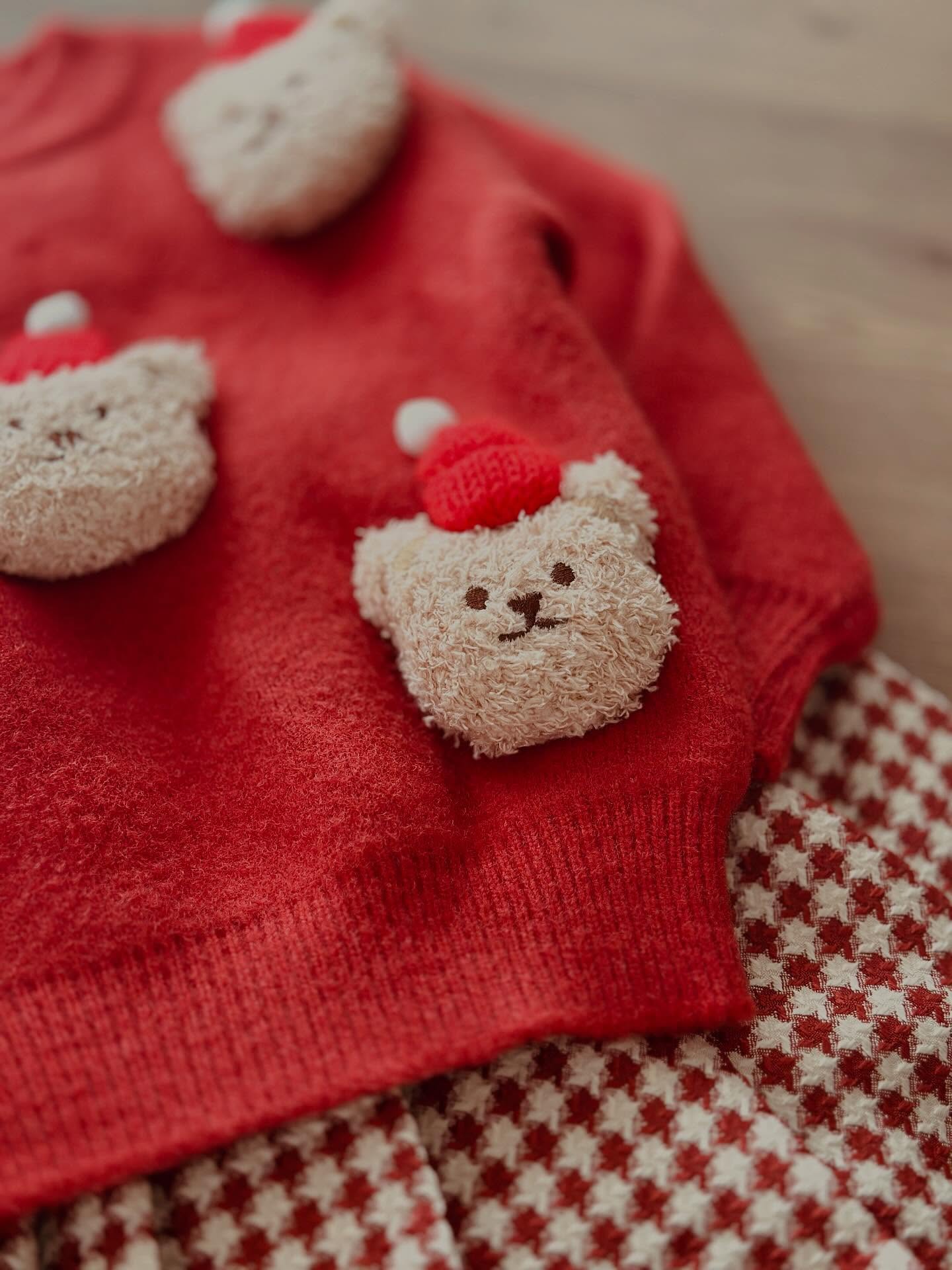 Knitwear Houndstooth Long Sleeve Midi Two-piece Set - image 4