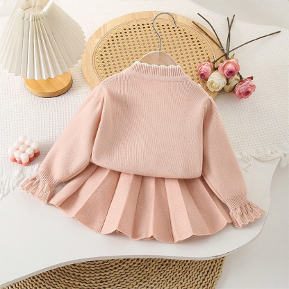 Knitting Embellished Long Sleeve Regular Two-piece Set - image 2
