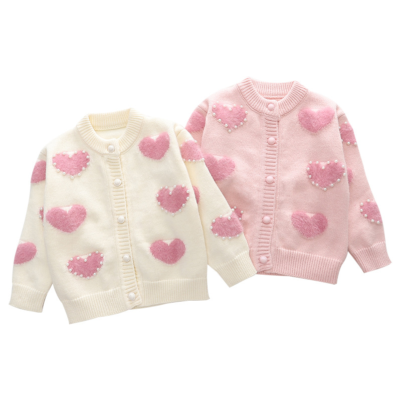 Knitting Beaded Long Sleeve Regular Two-piece Set - image 1
