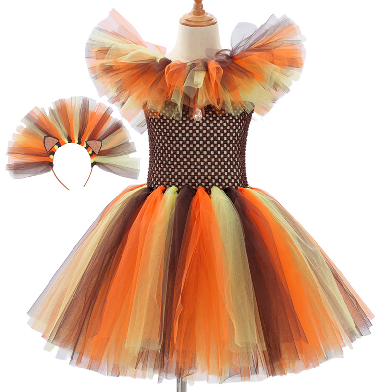 Mesh Color Block Split Joint Sleeveless Midi Dresses - Orange - 10-12Y - image 1