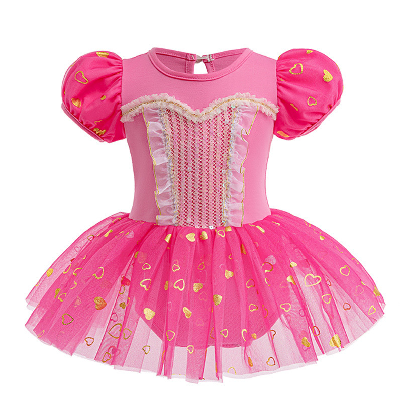 Mesh Stitching Lace Short Sleeve Regular Dresses - image 2