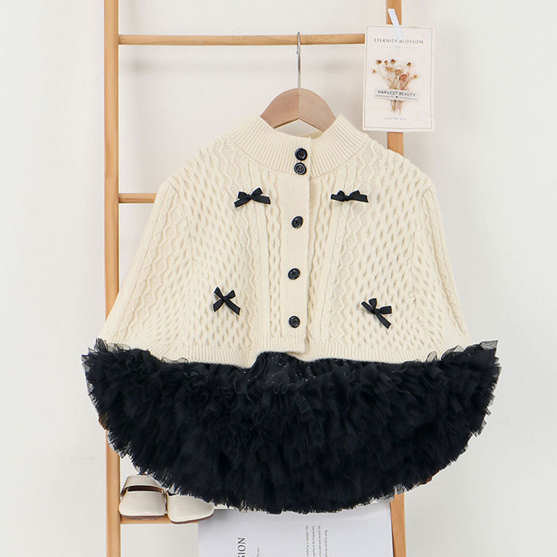 Knitting Bow Long Sleeve Regular Two-piece Set - image 1