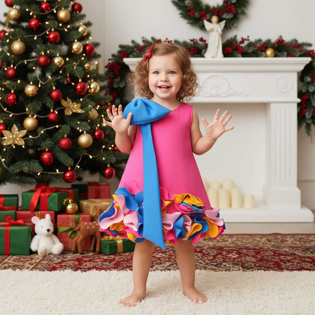 SCUBA KNIT Bow Sleeveless Midi Dresses - image 4