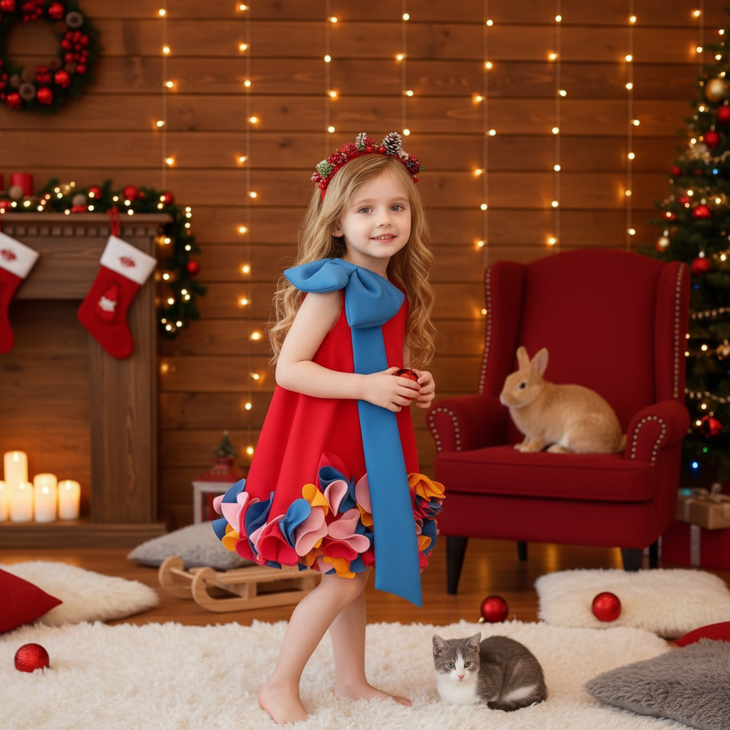 SCUBA KNIT Bow Sleeveless Midi Dresses - image 9