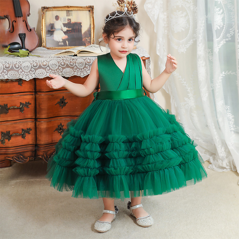Mesh Bow Folds Sleeveless Mid-long Dresses - image 31
