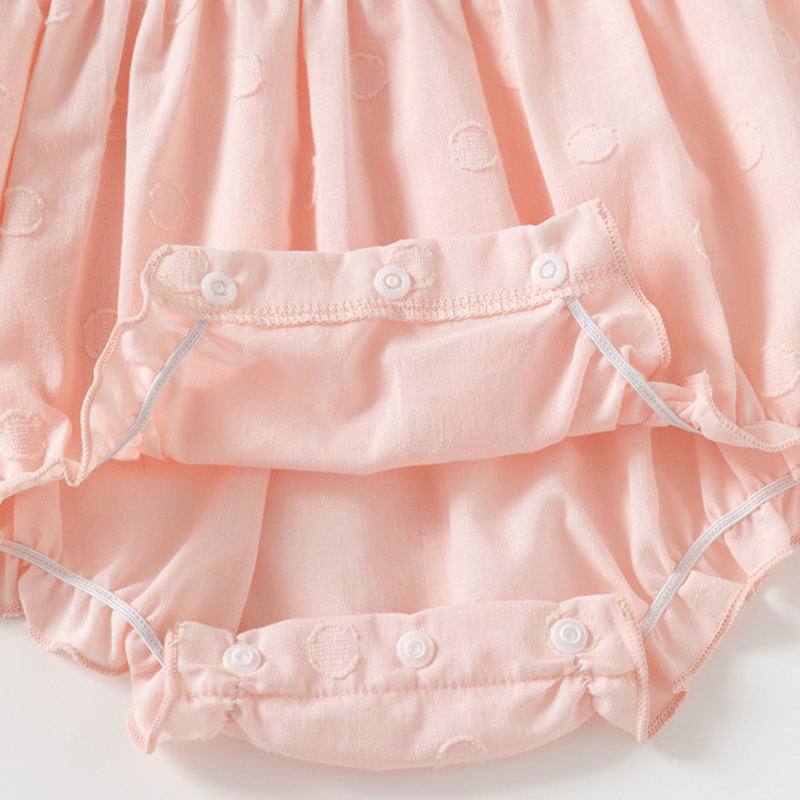 [Archive Sale] Cotton Lace Edge Floral-embroidered Long Sleeve Regular Bodysuit - image 4