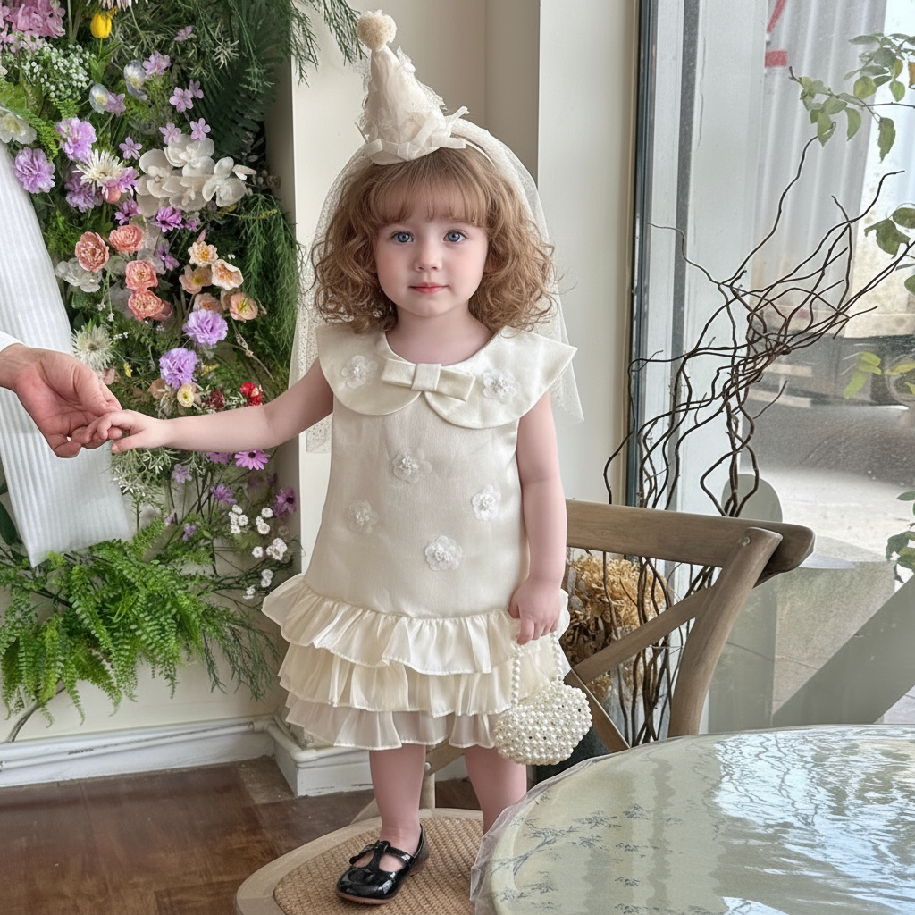 Satin Rosette Sleeveless Midi Dresses - image 2