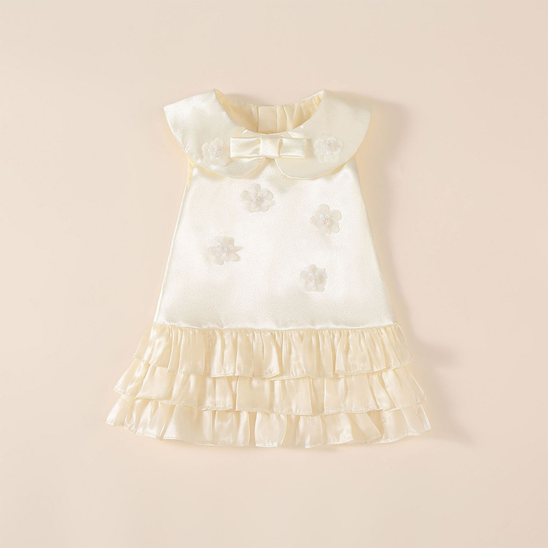 Satin Rosette Sleeveless Midi Dresses - image 7