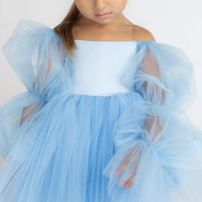 Mesh Split Joint Long sleeve Midi Dresses - image 3