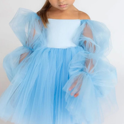 Mesh Split Joint Long sleeve Midi Dresses - image 2