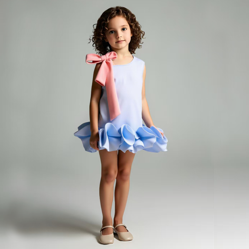 SCUBA KNIT Bow Sleeveless Midi Dresses - image 16