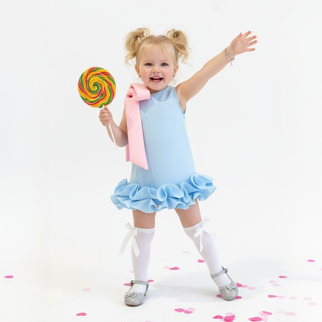 SCUBA KNIT Bow Sleeveless Midi Dresses - image 2