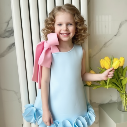 SCUBA KNIT Bow Sleeveless Midi Dresses - image 14