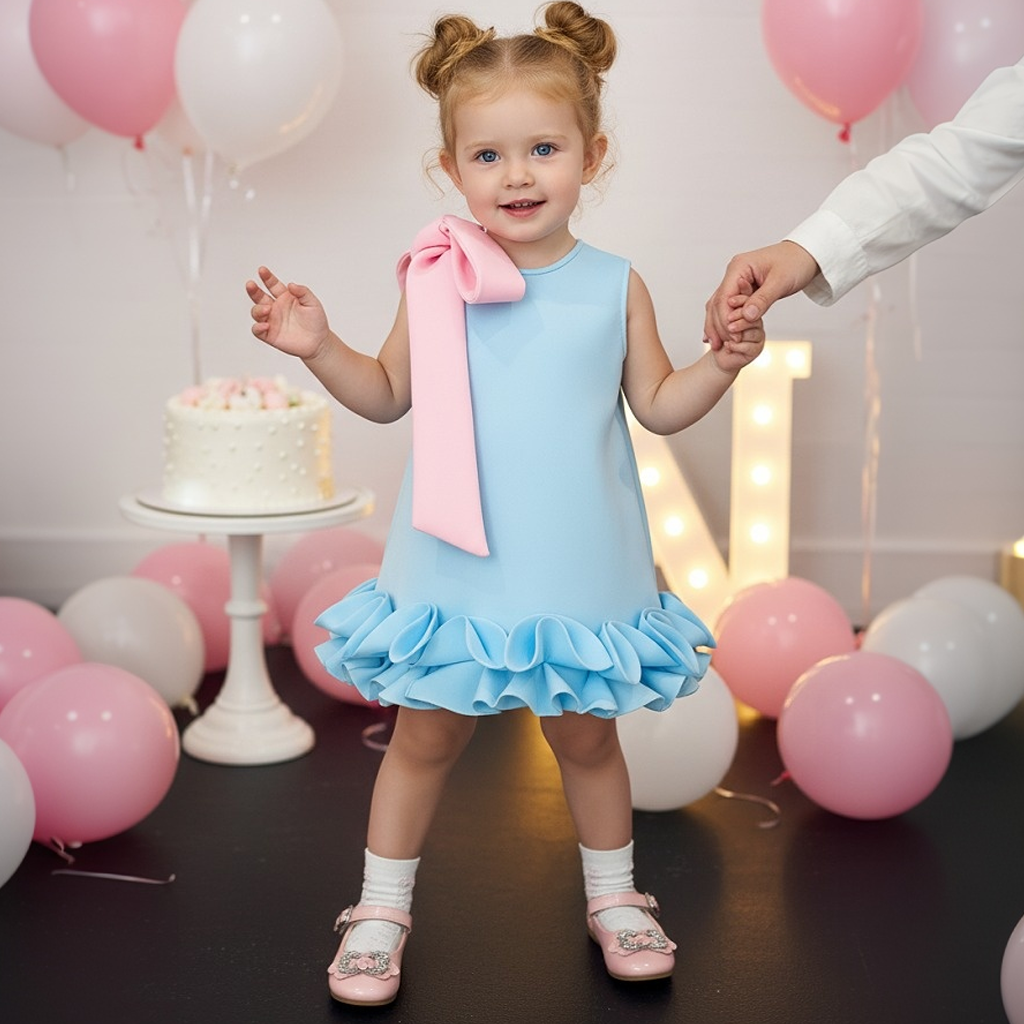 SCUBA KNIT Bow Sleeveless Midi Dresses - image 12