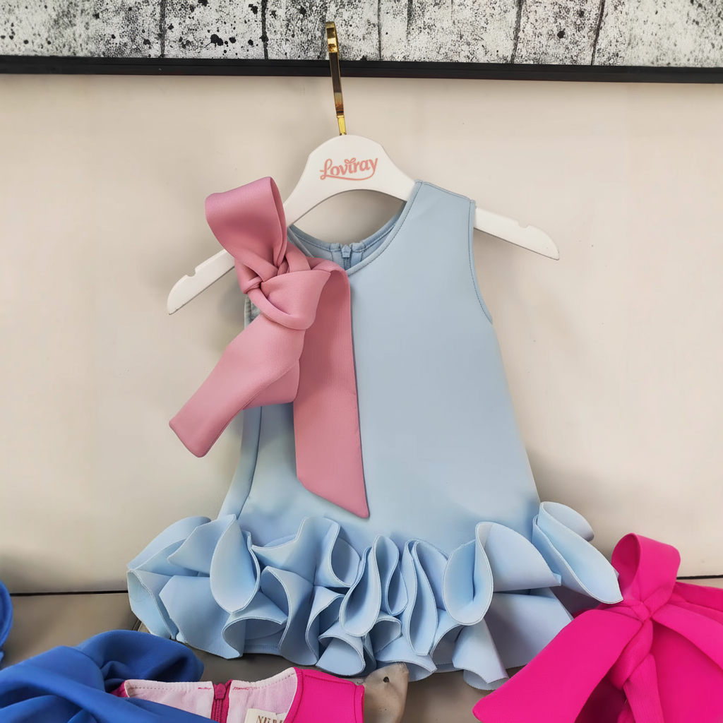 SCUBA KNIT Bow Sleeveless Midi Dresses - image 15